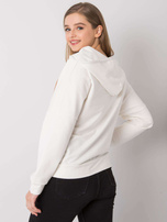 Ecru rozpinana bluza z kapturem Diane
