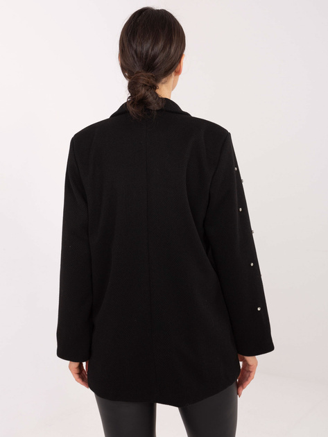 Czarna elegancka marynarka z aplikacjami