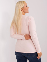 Hurt Jasnoróżowa dopasowana bluzka plus size 