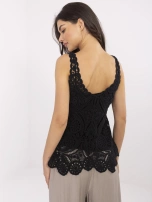 Czarna ażurowa bluzka 2w1 na lato