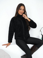 Czarna rozpinana bluza z kieszeniami