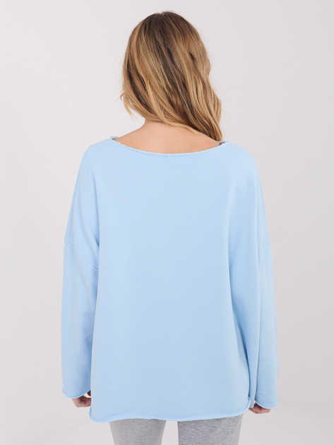 Jasnoniebieska damska bluza o kroju oversize