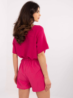 Hurtownia Fuksjowe kopertowe spódnico-szorty