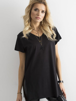 Czarny bawełniany t-shirt damski