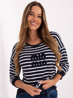 Granatowa damska bluzka z mikromodalu