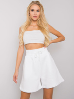 White Larianna sweat shorts.