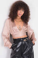 Beżowa bluzka satynowa BSL