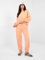 Jasnopomarańczowe dresowe spodnie z wiązaniem