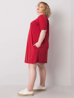 Bordowa sukienka plus size Bellamy