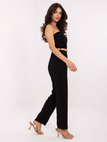 Czarny kombinezon bez rękawów Felippa RUE PARIS