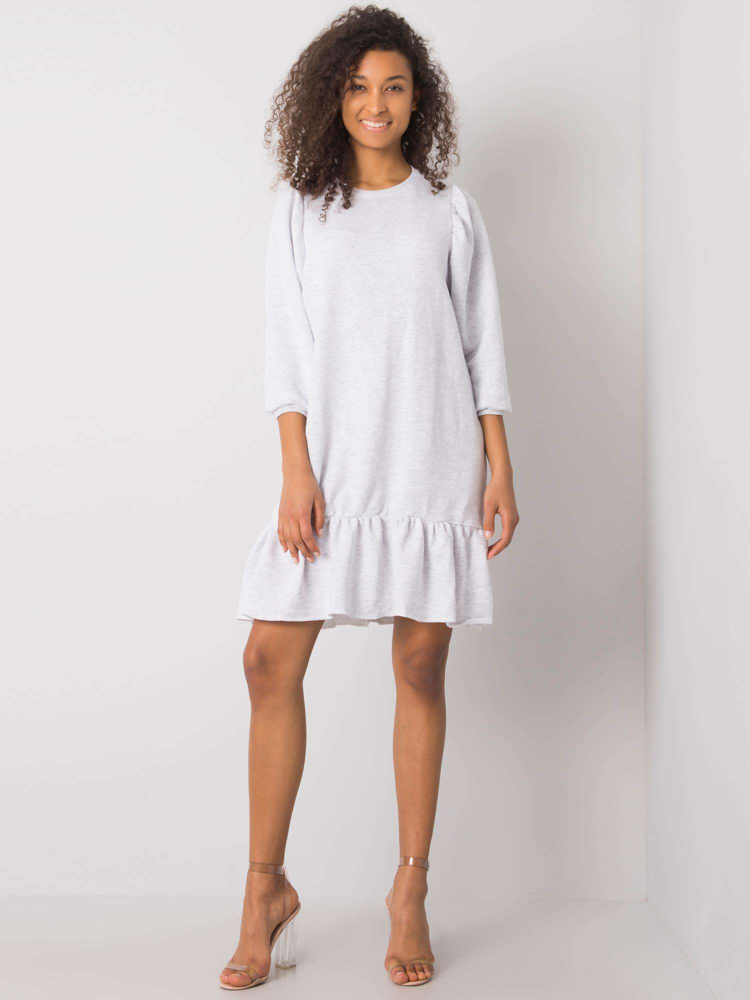 Light grey melange dress Adoria RUE PARIS