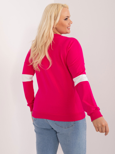 Hurt Fuksjowa bluzka plus size z długim rękawem