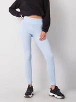 Jasnoniebieskie legginsy prążkowane Sanja