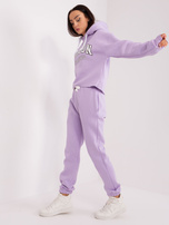 Hurt Jasnofioletowy dwuczęściowy damski komplet dresowy