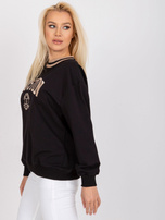 Czarna luźna bluza dresowa Louna 