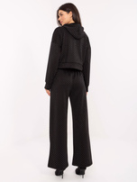 Czarny damski komplet z troczkami RUE PARIS 