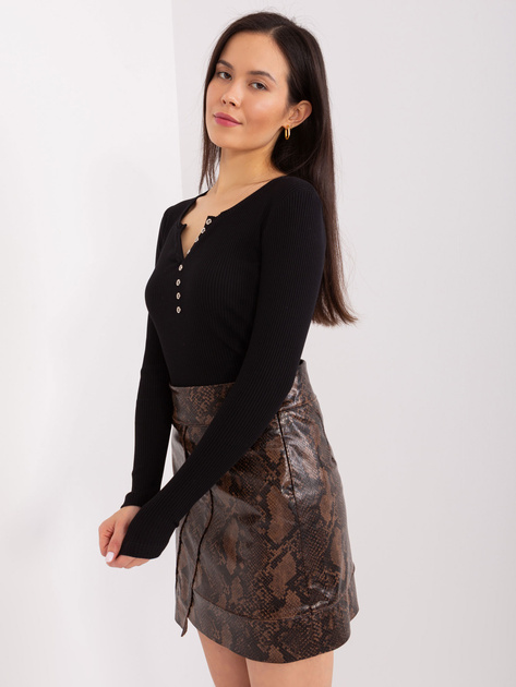 Hurt Czarna damska bluzka w prążek BASIC FEEL GOOD