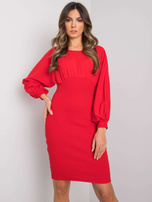 Red fitted dress Violette RUE PARIS.