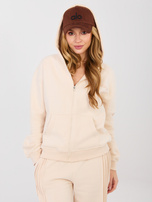 Jasnobeżowa rozpinana bluza z kieszeniami NATURAL SIDE 