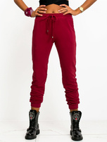 Bordowe spodnie Faster