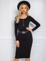 Czarna spódnica prążkowana Jammie RUE PARIS