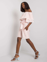 Biało-różowy kombinezon w paski Dalianis