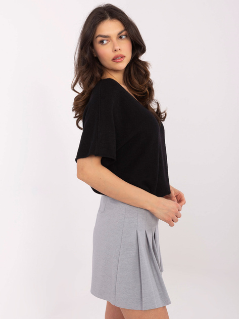 Hurt Czarny dwustronny sweter z dekoltem V