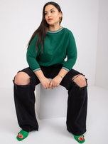 Ciemnozielona bluzka plus size Pearl