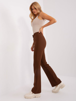 Hurt Ciemnobrązowy elegancki komplet damski z kamizelką