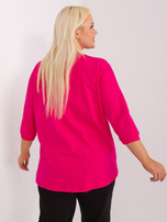 Hurt Ecru bawełniana bluzka plus size z aplikacją