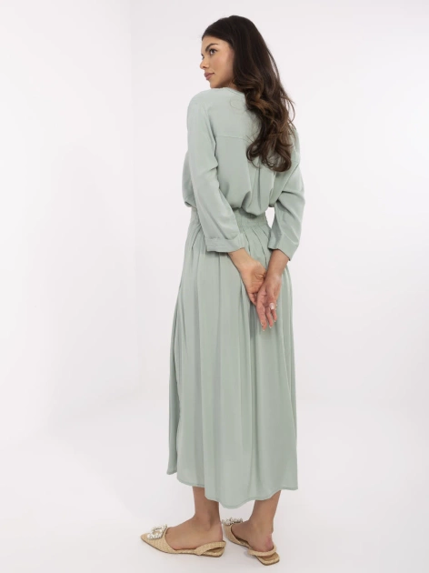 Pistacjowa spódnica z ozdobnymi guzikami SUBLEVEL