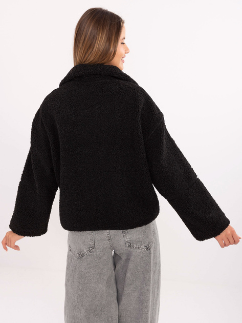 Czarna kurtka ze sztucznego baranka SUBLEVEL