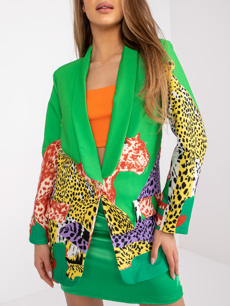 Zielona damska marynarka z printami Yvonne