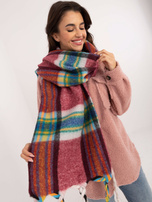 Hurtownia online Bordowy zimowy szal damski