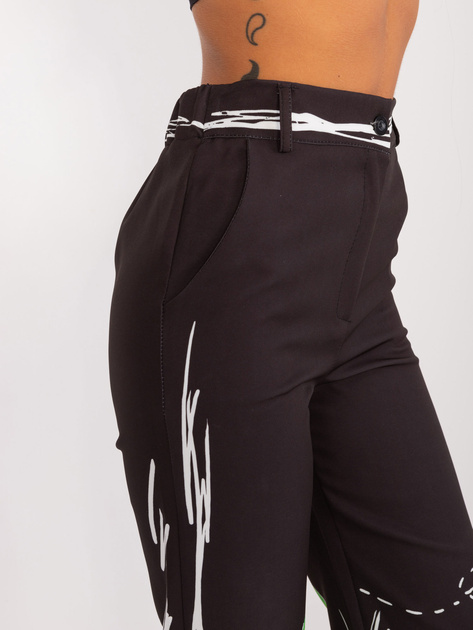 Hurt Czarne szerokie spodnie z nadrukami