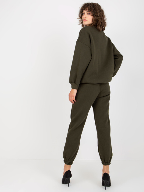 Hurtownia Khaki dwuczęściowy komplet dresowy z napisami