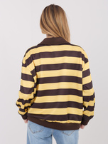 Žlutá dámská oversized mikina s límcem.