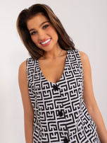 Hurt Szaro-czarna dopasowana kamizelka od garnituru