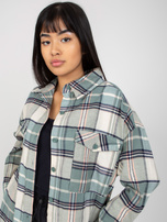Hurt Khaki luźna koszula długa w kratę STITCH & SOUL