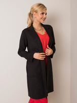 Czarny płaszcz zamszowy Sellina STITCH & SOUL