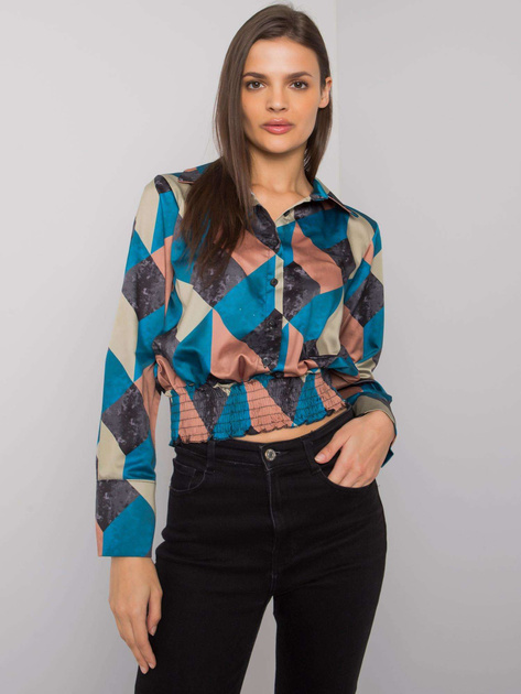 Morska bluzka koszulowa we wzory Grizella
