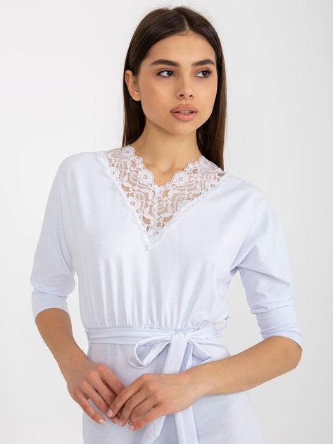 Hurt Biała sukienka dopasowana z paskiem Toronto RUE PARIS