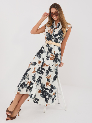 Czarna sukienka szmizjerka bez rękawów