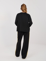 Czarna damska bluza z kokardą RUE PARIS 