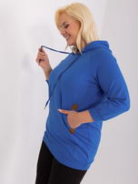 Hurt Ciemnoniebieska bluza plus size z kieszeniami