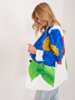 Hurt Kremowa damska marynarka oversize w kwiaty