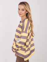 Braune Damen Sweatshirt ohne Kapuze.