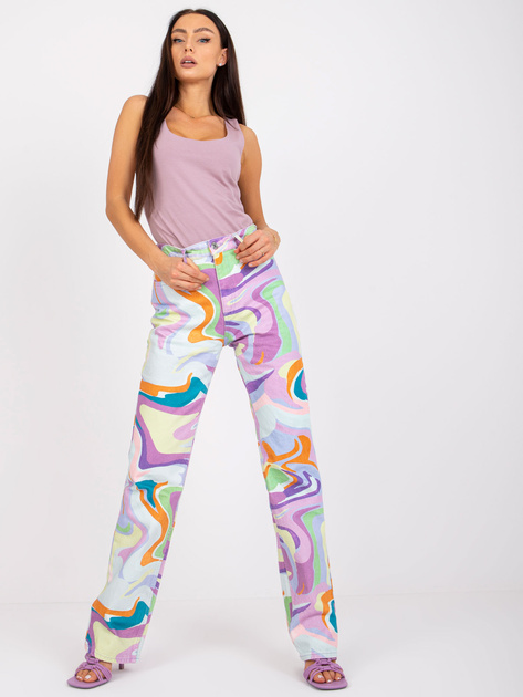 Brudnoróżowy top basic z bawełny Noelle