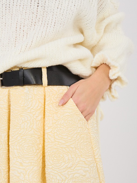 Pastelowa żółta elegancka o wypukłym wzorze RUE PARIS