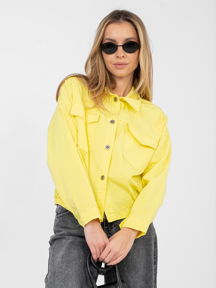 Żółta koszula oversize z bawełny RUE PARIS 